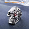 biker stainless steel skull finger rings